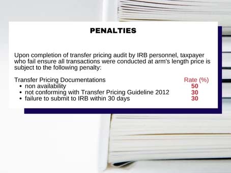 Steep Penalty for Failure to Prepare Transfer Pricing Documentations