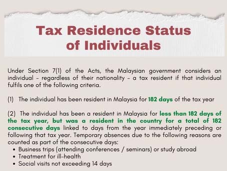 Are You a Tax Resident in Malaysia? Do You Need to Pay Tax?